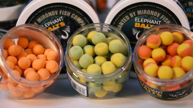 "Elephant Baits". Линейка насадочных бойлов от фирмы "Mironov".