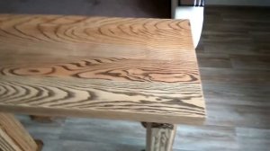 Журнальный столик из массива ясеня своими руками, на колесиках.