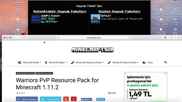 Minecraft %appdata%'sız Kısa yoldan texture pack kurma (Bütün Pcler için) смотреть онлайн