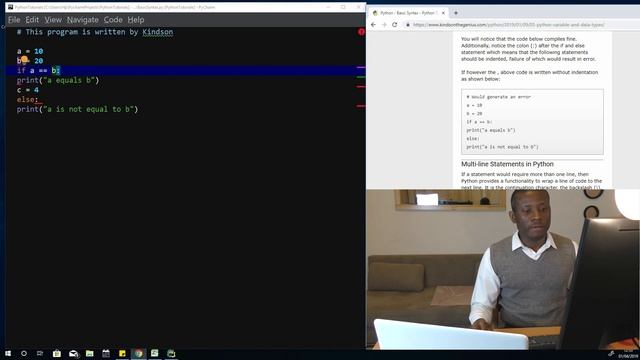Full Python Tutorial Part 1 -  Introduction to Basic Syntax