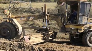 Автогрейдер. Срезка откосов