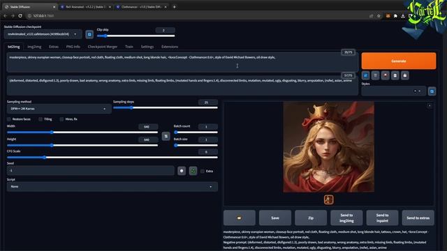 ПОРТРЕТ МАСЛОМ в STABLE DIFFUSION