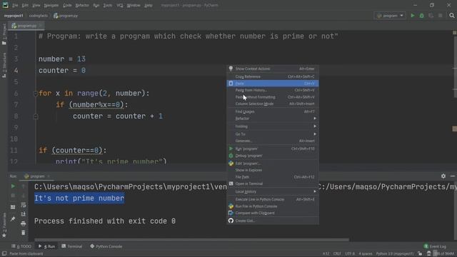 Prime Number In Python | Solutions For Python 100 Exercises | Program9 | CodingFacts