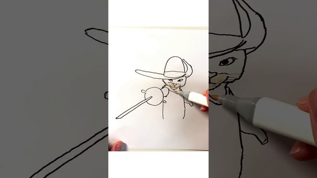 Puss In Boots Drawing in 60 Seconds #drawing #howto #pussinboots #pusssinbootsthelastwish смотреть онлайн