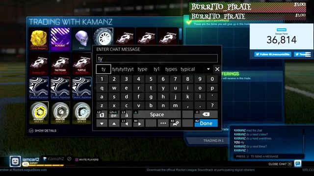 BIGGEST DONATION EVER WHITE ZOMBAS ON ROCKET LEAGUE!! Part 5