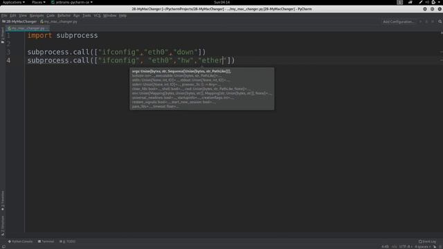 5. Using Subprocess  #ethicalhacking #youtube #subprocess