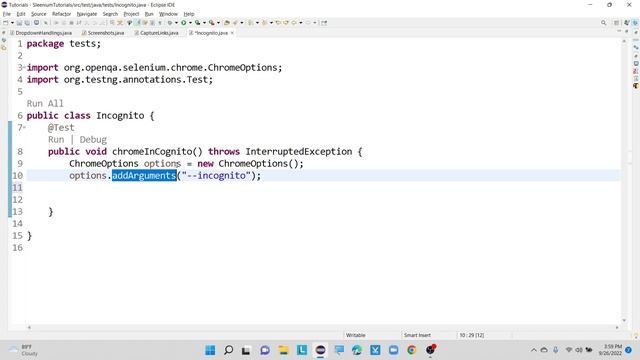 Incognito/Private Mode in Selenium | How to Open Chrome Browser in Incognito Mode in Selenium