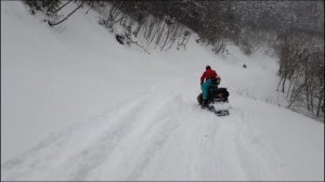 Прогулка на снегоходах на Сахалине