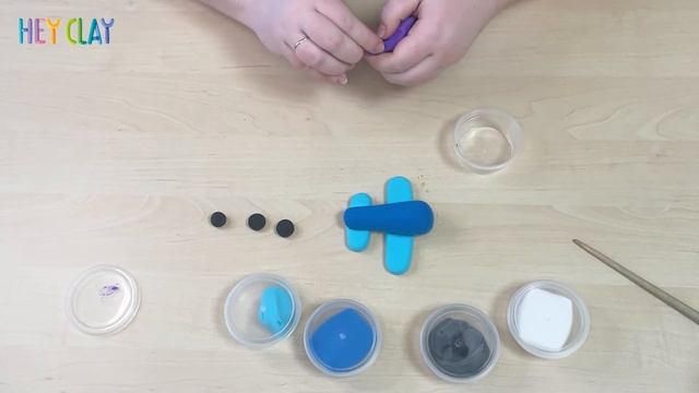 Как слепить САМОЛЕТ из пластилина? Лепим из воздушного пластилина HEY CLAY