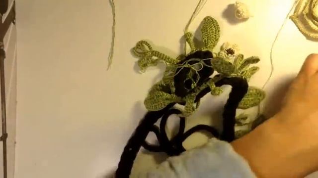 Вязаный крючок шарф . колье. крючком