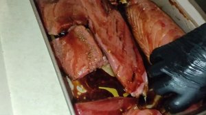 Тунец в духовке. Быстрый маринад.