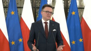 Konferencja prasowa marszałka Sejmu Szymona Hołowni