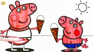 Свинка Пеппа - Раскраска Свинки Пеппы - Пеппа Пиг и Джордж