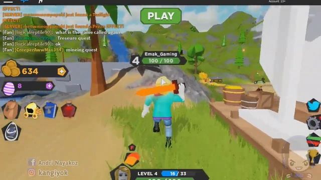 LOCATION OF THE MATERIAL MAKES THE RAINBOW SWORD ||TREASURE QUEST ROBLOX INDONESIA смотреть онлайн