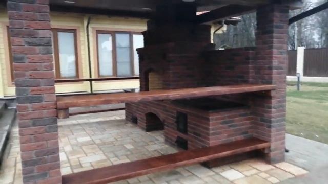 Односкатная беседка от www.kaminochag.ru смотреть онлайн