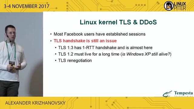 [ENG] Alexander Krizhanovsky: "Kernel HTTPS/TCP/IP stack for HTTP DDoS mitigation" смотреть онлайн