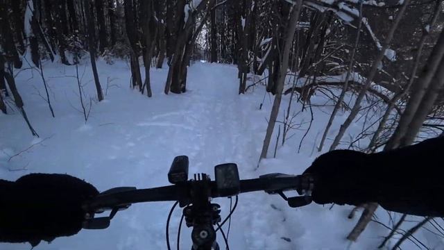 ВЕЛОПОКАТУШКА В ЗИМНЕМ ЛЕСУ / ЧАЁК НА СВЕЖЕМ ВОЗДУХЕ