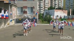 Спортивный танец с флагами, дети 6-7л. Детский сад 115. г.Краснодар