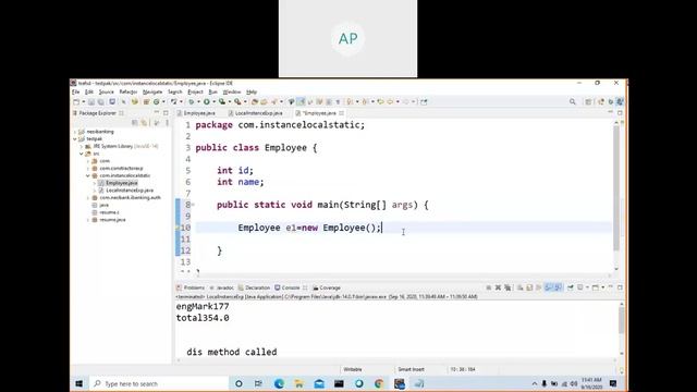 java training part 2 session 6 local instance static variable смотреть онлайн