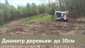 Bobcat T770 с мульчером - измельчение кустарника и деревьев