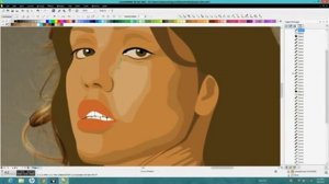 Corel Draw X6  vector drawing of Jessica Alba