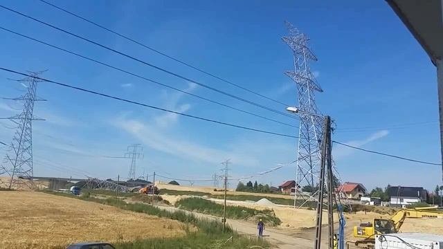 Демонтаж опоры высокого напряжения