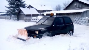 Ока с отвалом, на колесах Кама 421