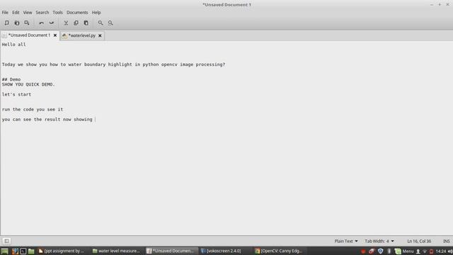 water level detection python opencv(image-processing)