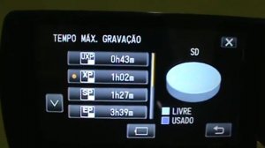 JVC GZ - E200 1080p FULL HD - Bateria, tempo de carga e menu de informações - PT-BR - Brasil