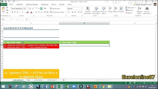 ATAJOS DE TECLADO EN EXCEL CLASE 4 #excel #excelonline #excelclasses #excelclass #exceltips
