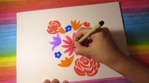 ПРОСТЫЕ РИСУНКИ ЦВЕТОВ / Как легко нарисовать цветы фломастерами