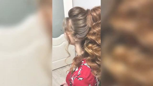 Высокий хвост. Красивая прическа