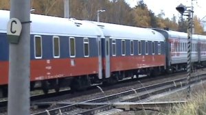 Электровоз ЧС7-021 с поездом №9 Москва-Варшава