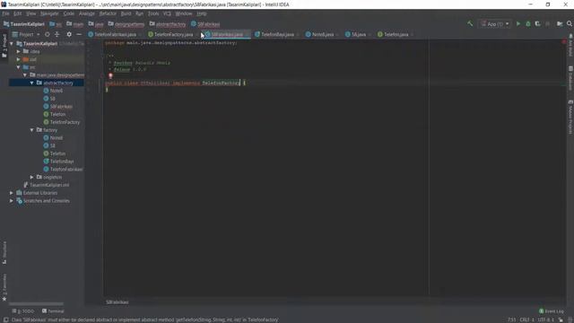 Abstract Factory Design Pattern (Soyut Fabrika Tasarım Kalıbı)