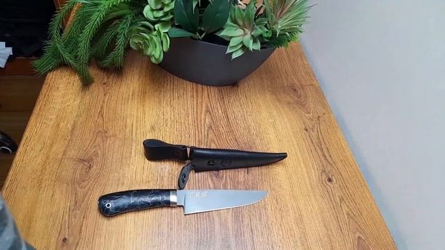 Практичный нож Барибал для кухни и полевой работы / Клиновые спуски / Сталь M390 смотреть онлайн