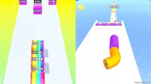 Jelly Run 2048 vs Layer Runner 3D & level up numbers, New ASMR, Max Level Gameplay