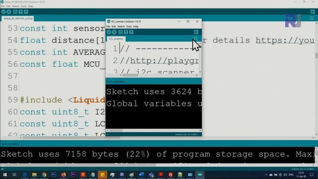Using Sharp 15cm Distance Sensor  0A51SK with Arduino LCD1602 and LCD2004