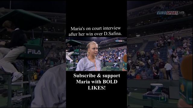 Masha Sharapova's on court interview. Watch it's interesting. #sharapova #maria