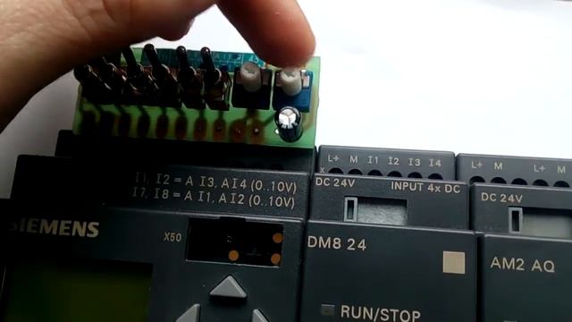 Siemens LOGO c имитатором входных сигналов смотреть онлайн