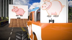 Farm Animals for Kids Pt 2 - Learn the Names and Sounds with Monster Trucks & a Carnival Game
