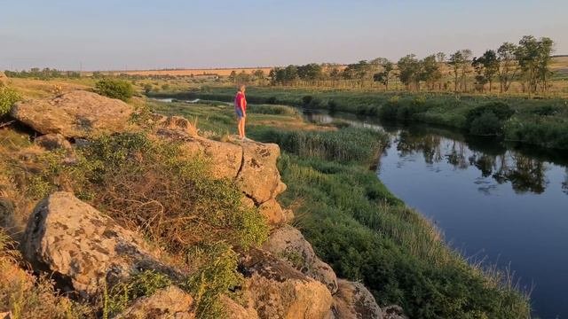 Мариуполь. Речка Кальмиус в районе Павлопольского водохранилища / Mariupol. Kalmius River. Pavlopol