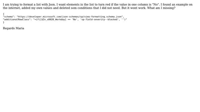 Sharepoint: Problem formatting list view with Json смотреть онлайн