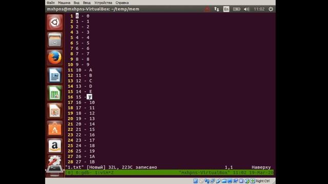 Посчитаем до 30 в 16ричной системе счисления смотреть онлайн