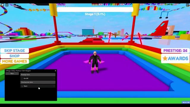 Roblox oMega Obby Parkour 525 Stages! Script - AUTO FARM Prestige & Checkpoints смотреть онлайн