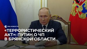 Путин назвал произошедшее в Брянской области терактом