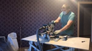 Как это было, 3D панель, ниша под телевизор из кубиков дерева со светодиодной лентой, первый опыт..