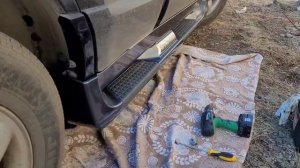 Установка порогов на Hyundai Santa Fe Classic (TAGAZ).
