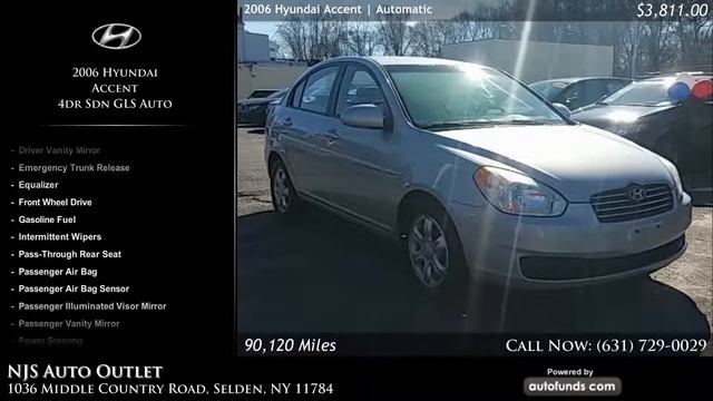 Used 2006 Hyundai Accent | NJS Auto Outlet, Selden, NY - SOLD смотреть онлайн