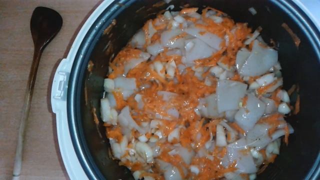 Кальмары в собственном соку в мультиварке.Нежнейшие!!! смотреть онлайн