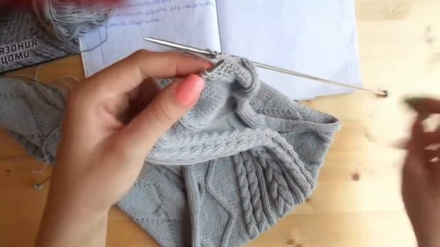 МК Чехол на подушку спицами Вязание спицами